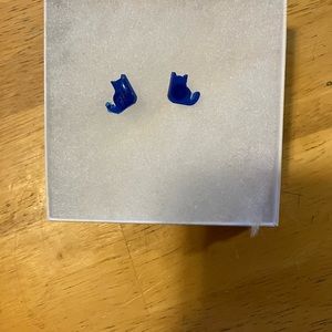 Handmade resin cat earrings